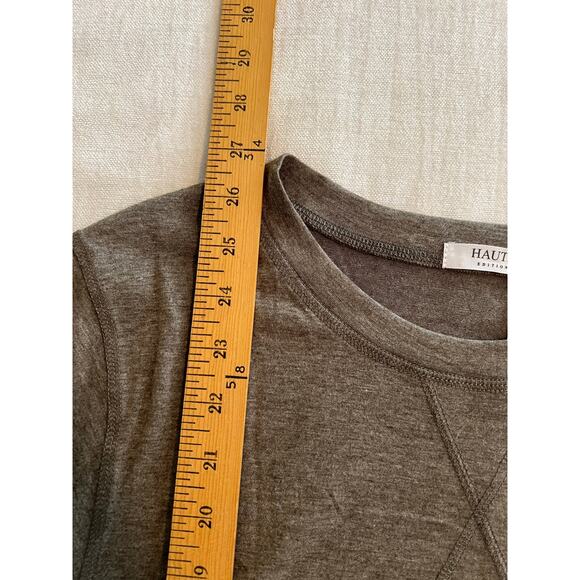 NWT Haute Edition Long Sleeve Lightweight Pullover Sweater Top Taupe - XL - Picture 6 of 7